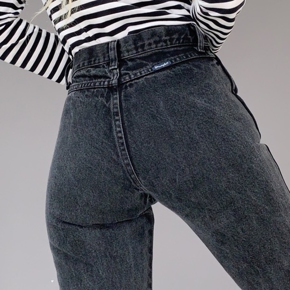 Wrangler Denim - Wrangler VTG Smooth Booty Faded Washed Black High Waisted Retro Mom No-No Jeans